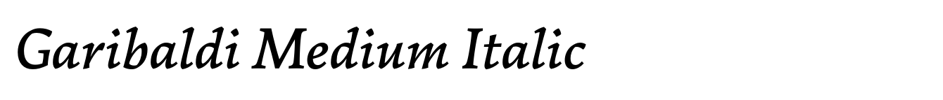 Garibaldi Medium Italic